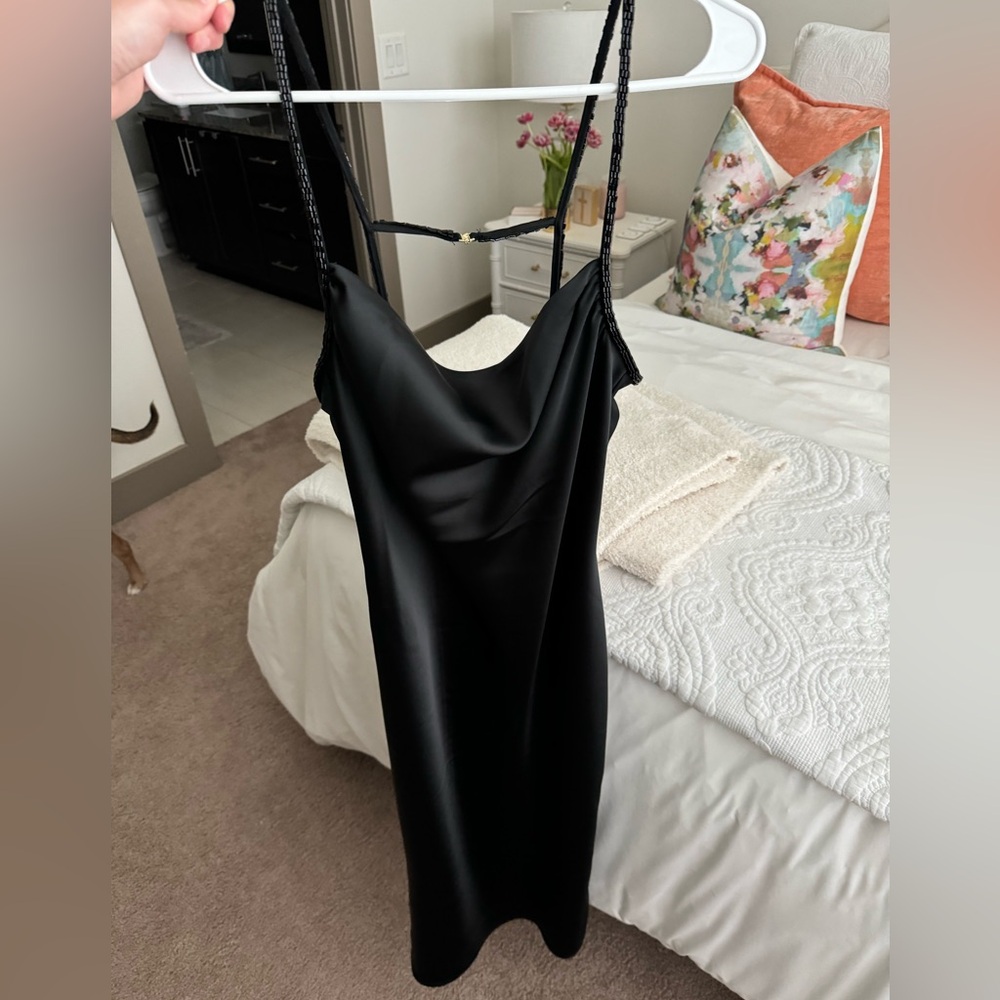 Christian lacroix black midi dress